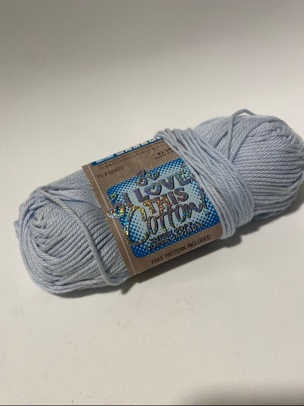 I love this yarn! Pale Denim Cotton Yarn